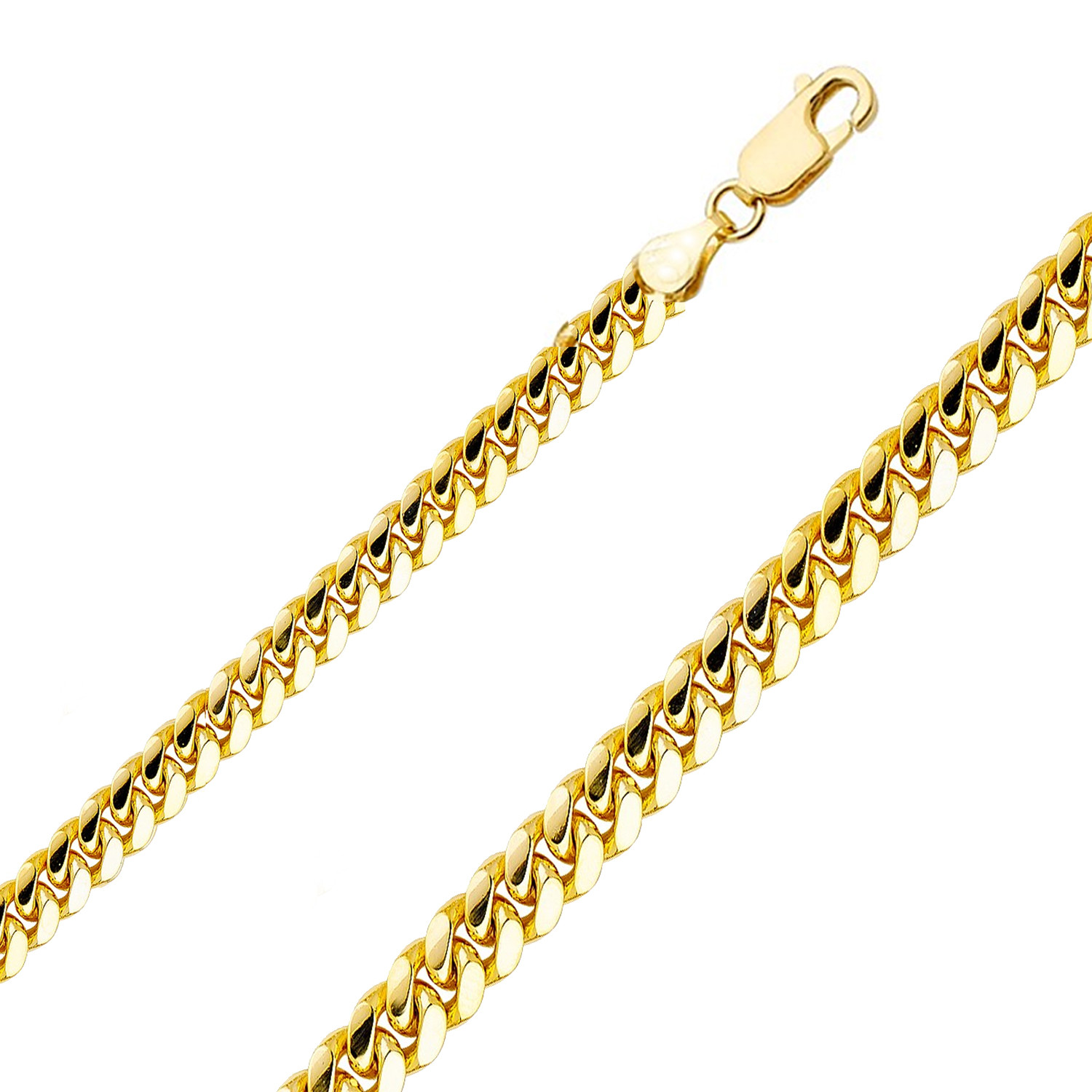 14k Yellow Gold Miami Cuban Chain 8.0mm 22 Inches